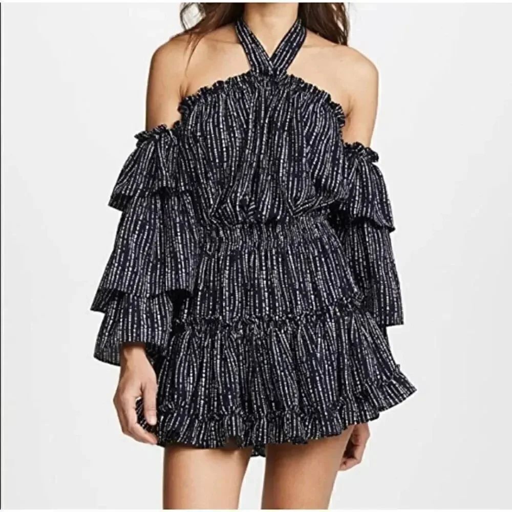 Misa Los Angeles Olivya Dress $346 S Navy